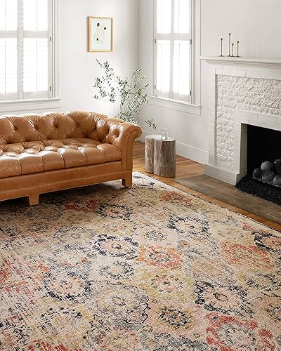 Loloi II Jocelyn Collection JOC-07 - Alfombra de área de transición de 9 pies y 6 pulgadas x 12 pies y 6 pulgadas, caquimulticolor