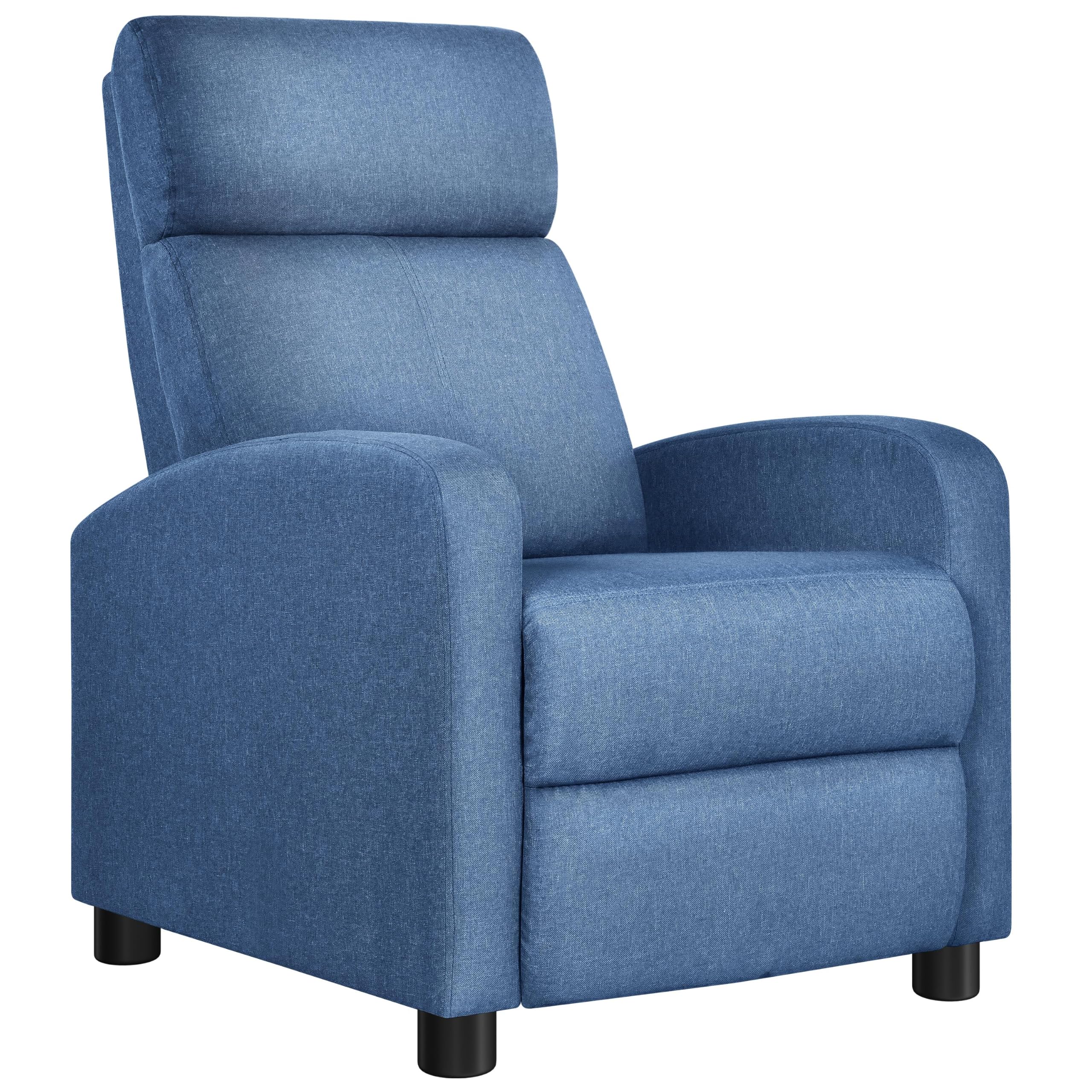Yaheetech Recliner Chair with 3 Adjustable Angles Armchair Light Blue
