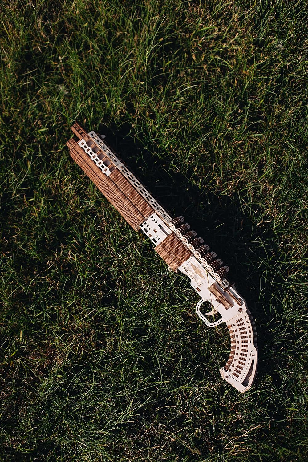 Wood Trick Shotgun 3D Wooden Puzzles for Adults to Build - Detailed Construction - 21x5 in - Wooden Model Kits for Adults to Build