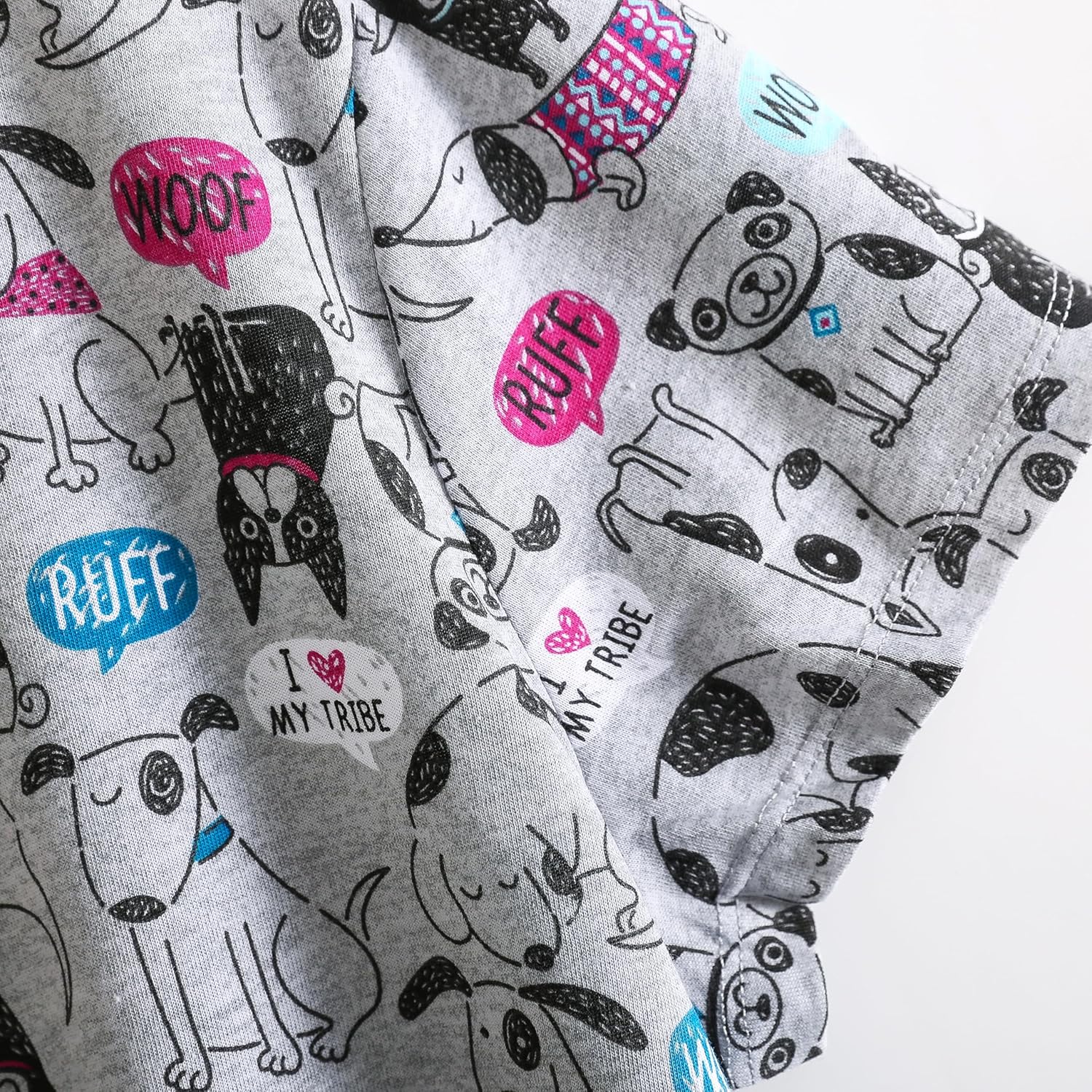 Inadays Women's Cotton Nightgown Sleepwear Short Sleeves Nightshirt Casual Print Sleepdress Loose Comfy Pajama - Image 4