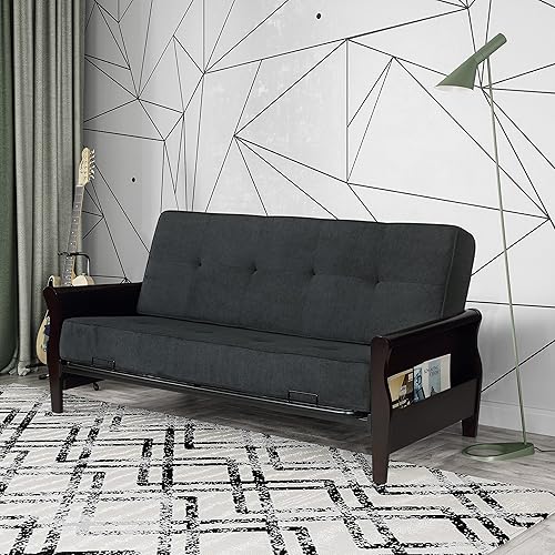 Relax A Lounger Cambria Futon estándar gris oscuro