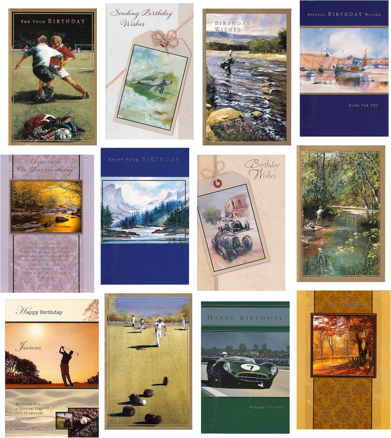 12 Traditional Male Greeting & Birthday Cards Amazon.co.uk