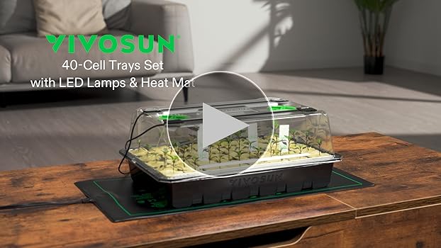 Amazon.com : VIVOSUN 1-Pack 40-Cell Seed Starter Trays with 1 Set