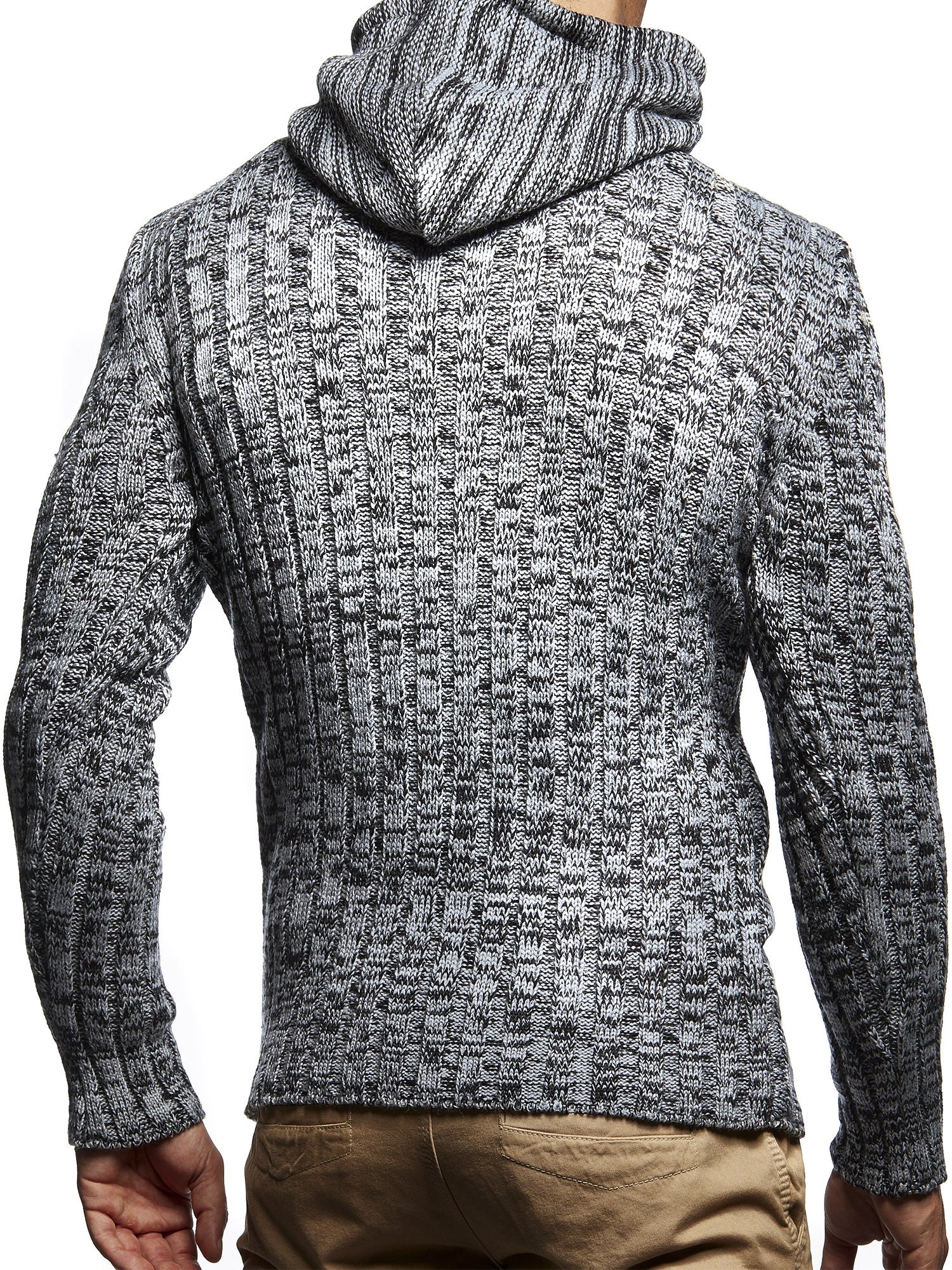 Leif Nelson Maglione con Cappuccio Uomo Felpa a Maglia LN-5400