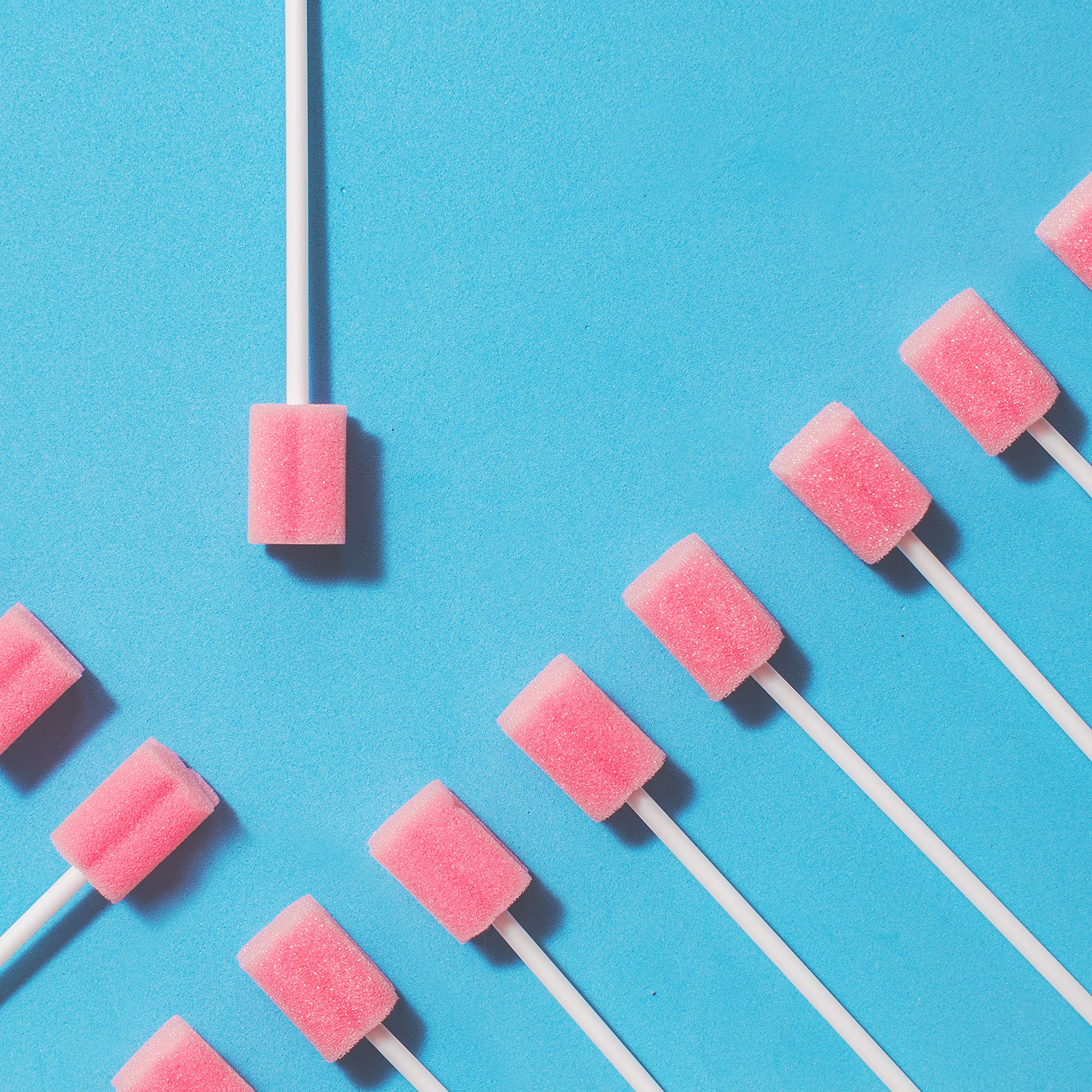 Disposable Oral Sponge Swabs 260 Disposable Mouth Sponges on a Stick Individually Wrapped