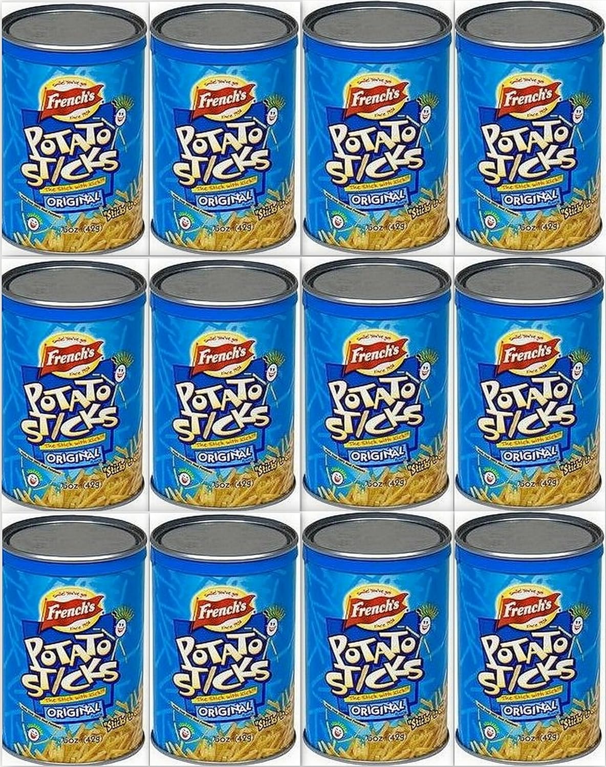 French's, Potato Sticks, Original, 5oz Canister (Pack of 12)