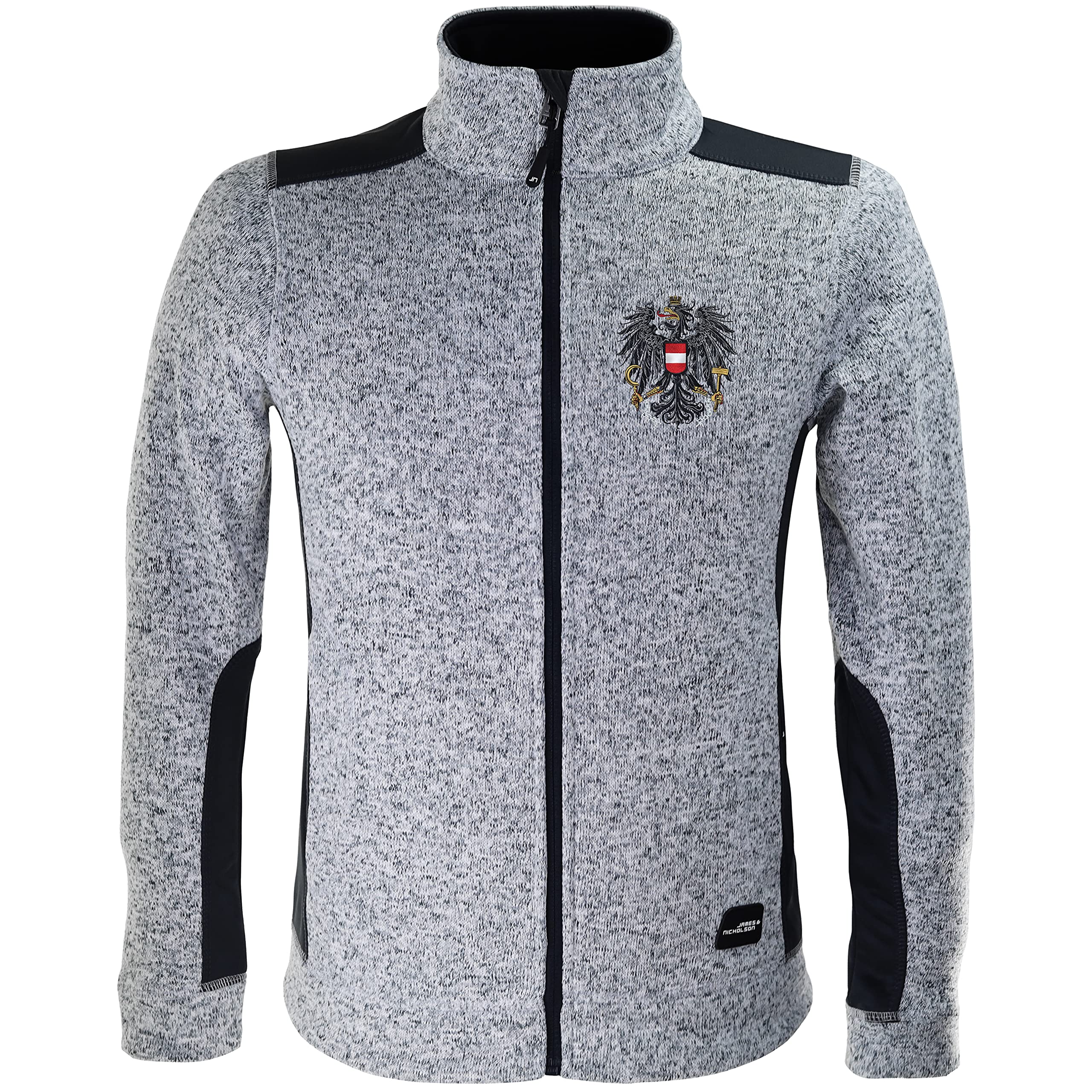 ÖSTERREICH Strickfleecejacke Herren Adler GESTICKT