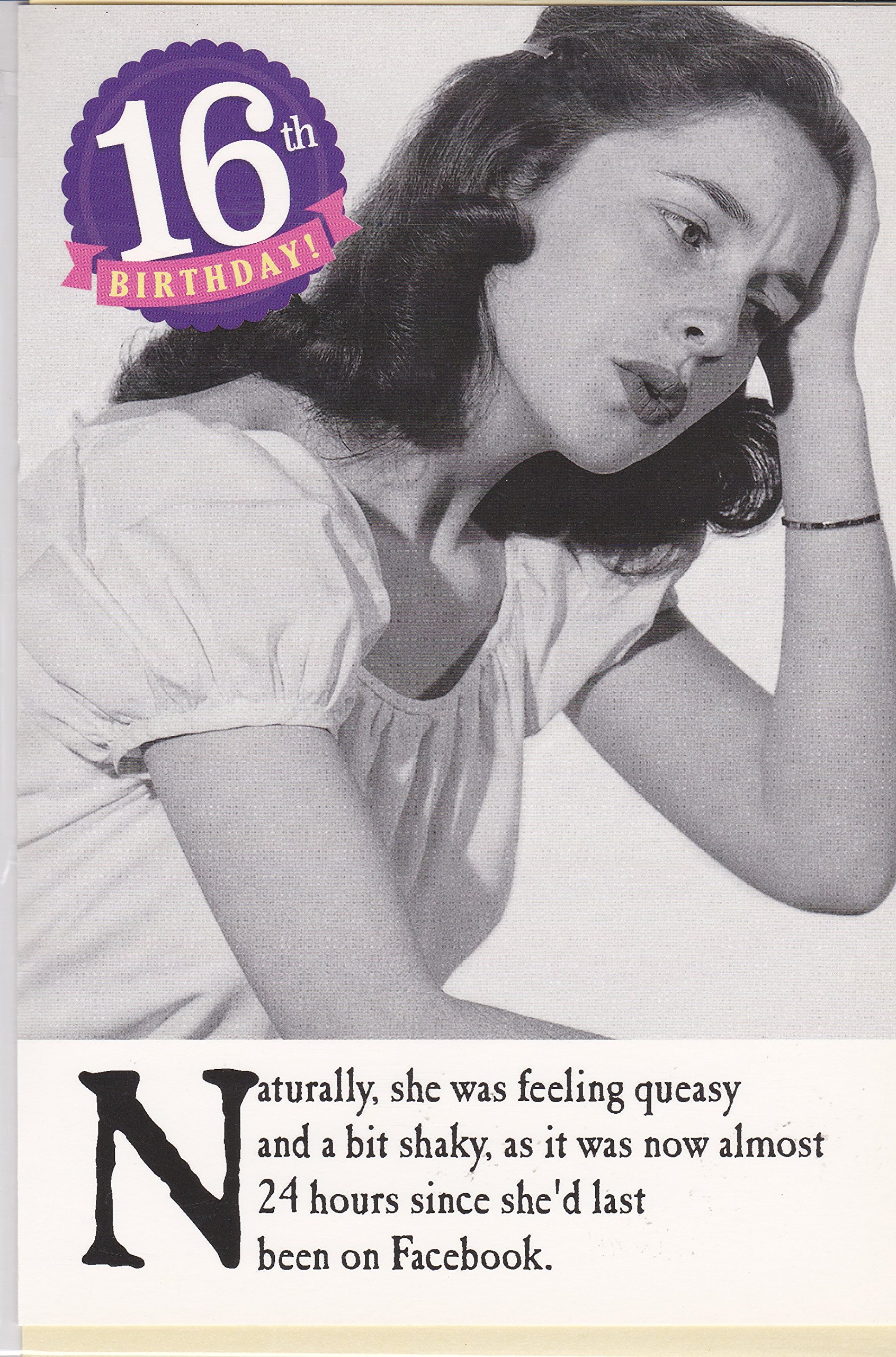 Queasy, 16th Birthday, Greetings Card, 159x235mm