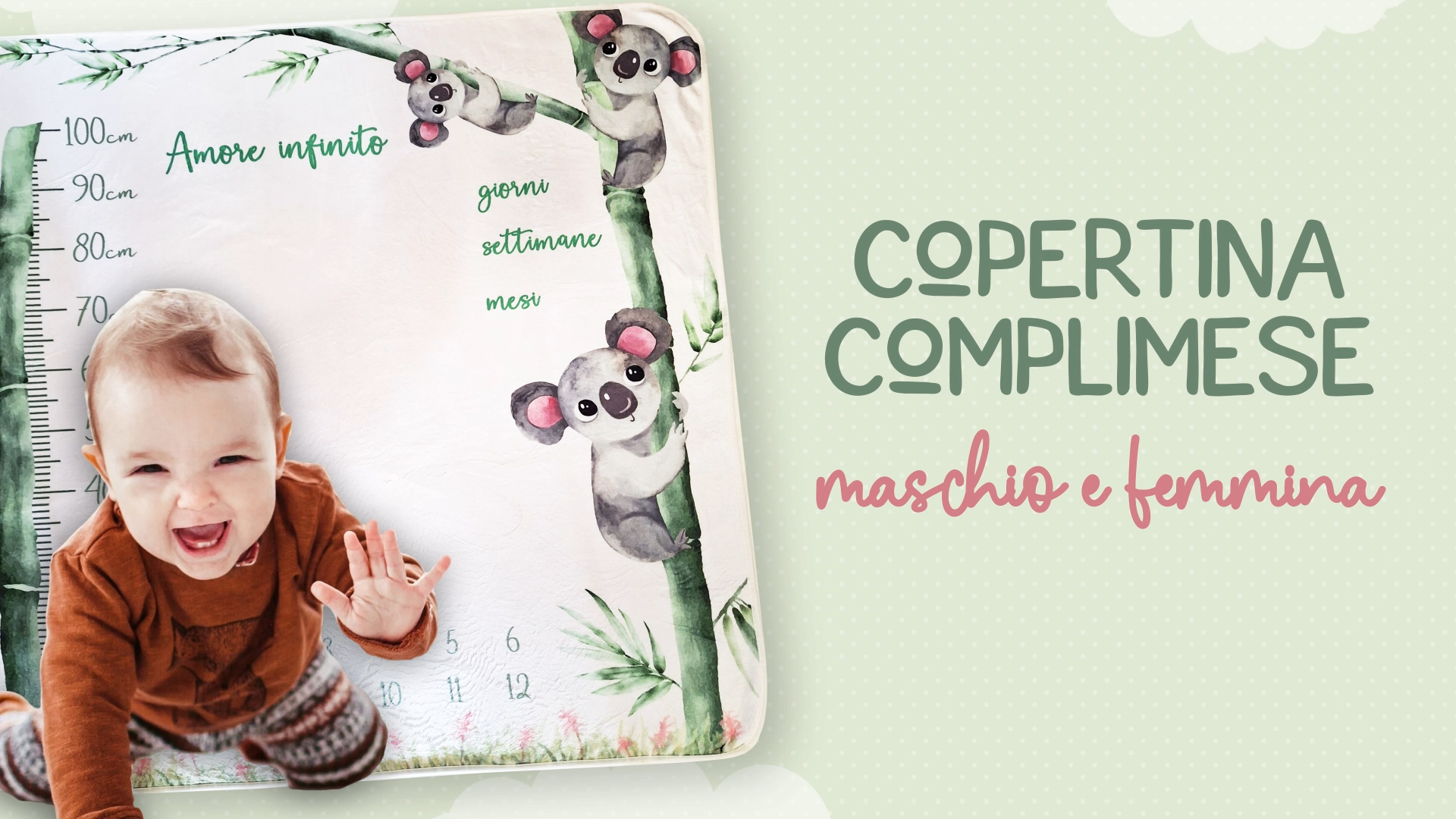 Coperta Misuratore Per Neonati - 120x120 Cm, In Pile Ipoallergenico, Con Design Koala E Confezione Regalo - Foto 9