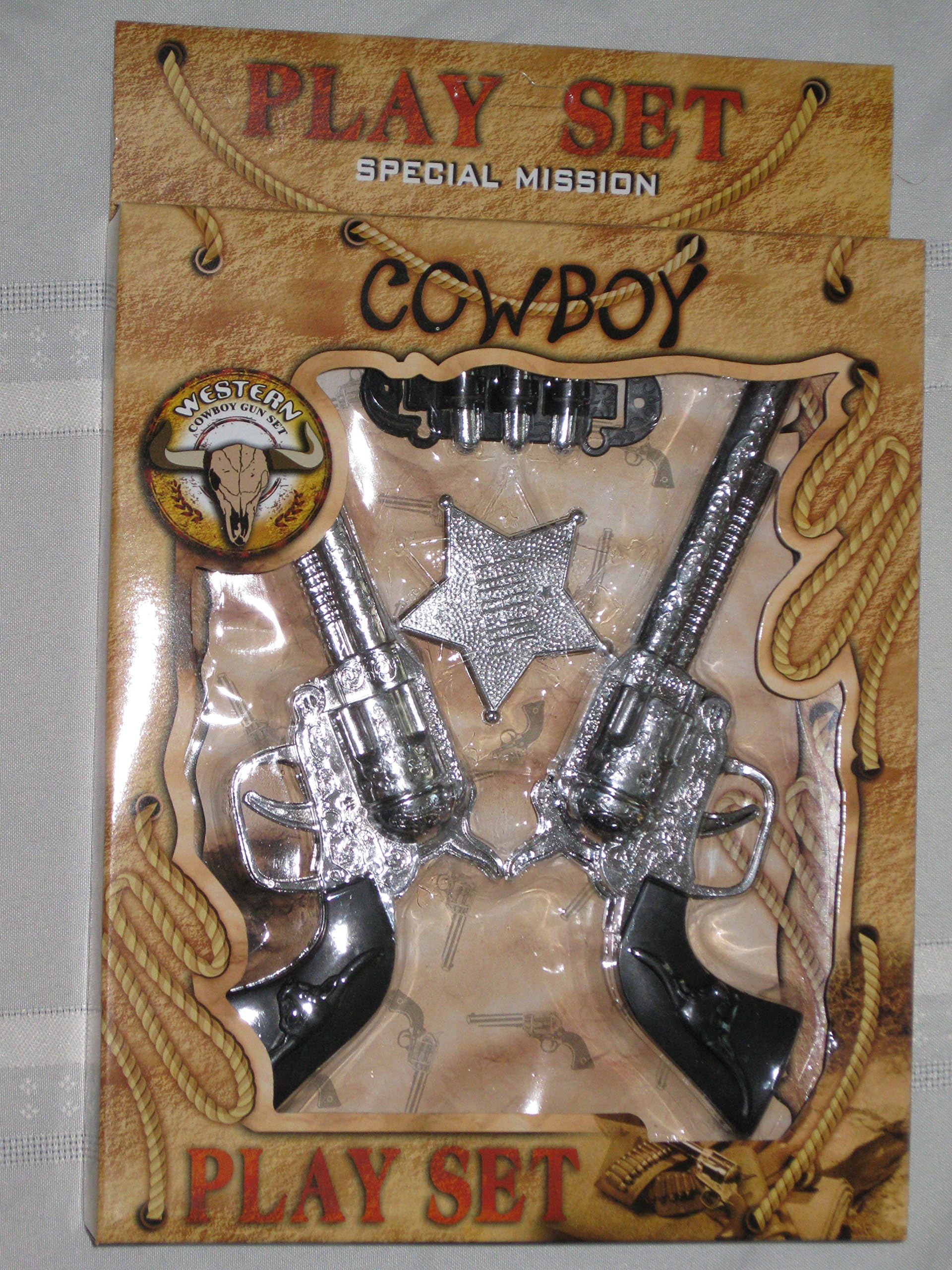 Jr. Pee Wee Western Cowboy Toy Clicker Gun Set