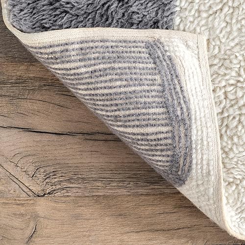 Miniatura 3 de nuLOOM Irma Leopard - Alfombra de lana lavable a máquina, 4x6, gris