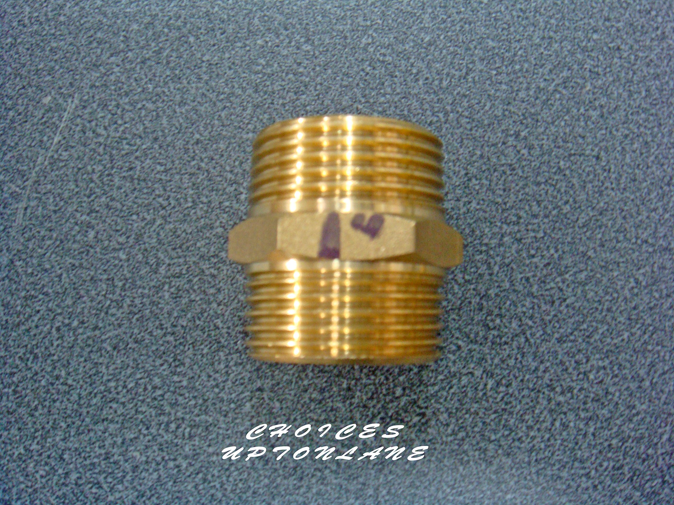 AK BRASS HEXAGON NIPPLE BSP MALE TO MALE IN VARIOUS SIZES (NIPPLE SIZE: 1")