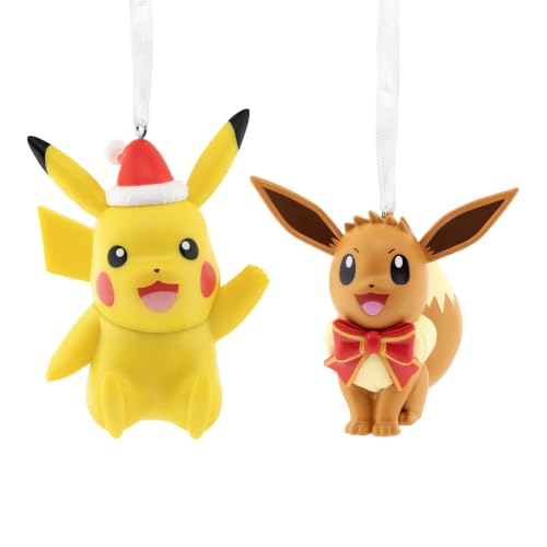 Hallmark Pokémon Christmas Ornaments (Pikachu and Eevee) Set of 2