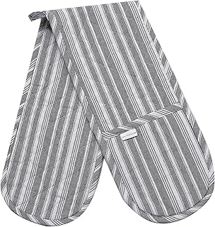 WHITEWRAP Quilted Double Oven Mitt | 35”x7.5”| Heat Resistant Oven Gloves to Protect Hands and Arms| Cooking Gloves | BBQ,...