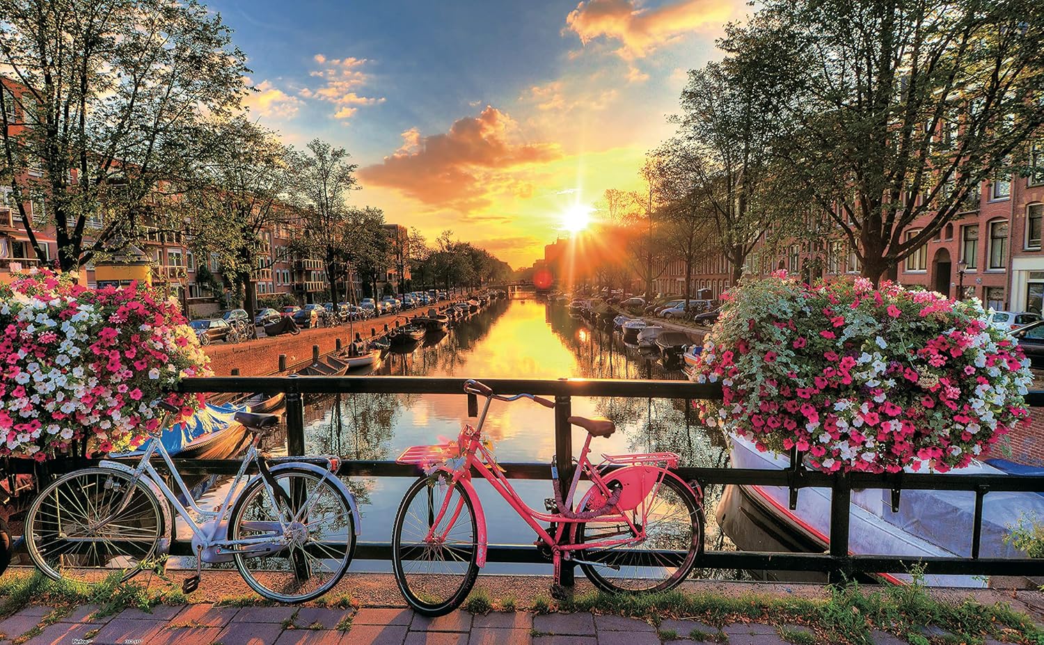 Pintoo Jigsaw Puzzles 1000 Piece for Adults - Beautiful Sunrise Over Amsterdam Beautiful Plastic Puzzle for Home Decor Zero Dust Easy Storage [H1770]