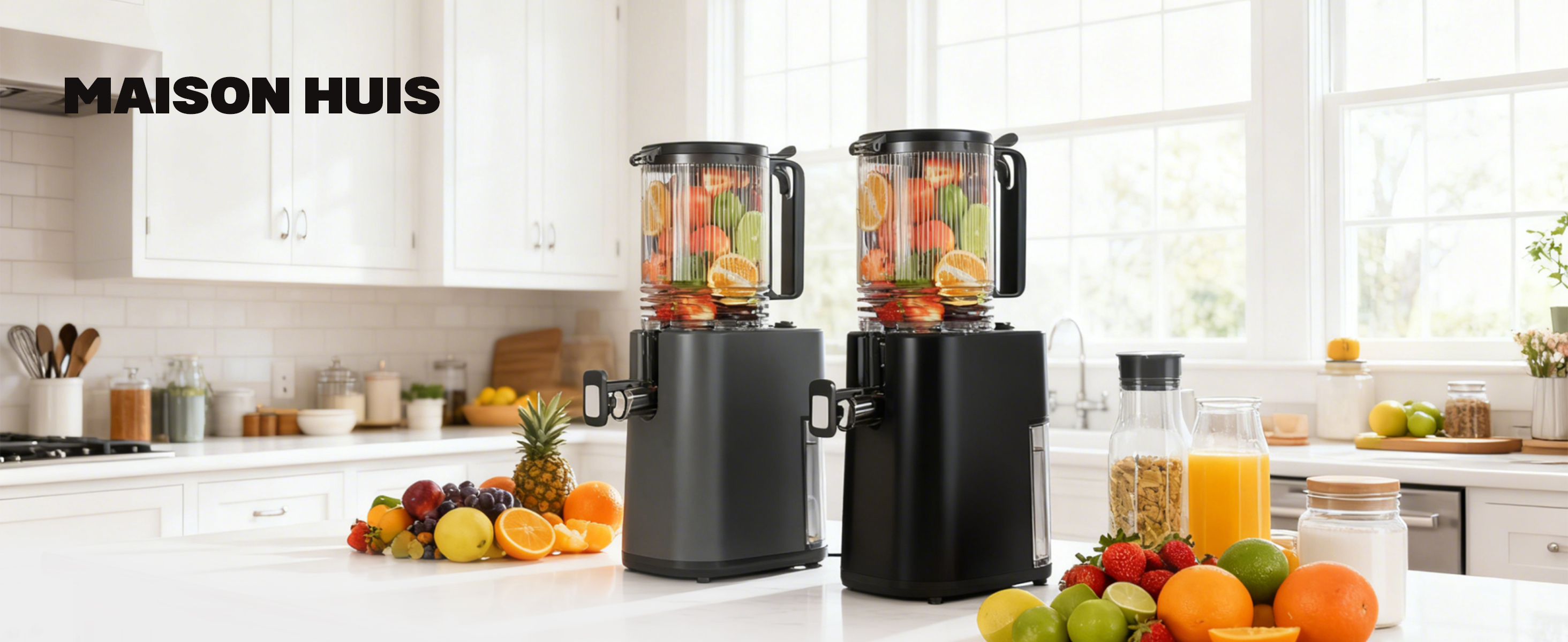 Extracteur De Jus De Fruits Et Légumes Ouverture 13.5cm - Slow Juicer 2L 250W Gris, Machine à Jus Facile à Nettoyer