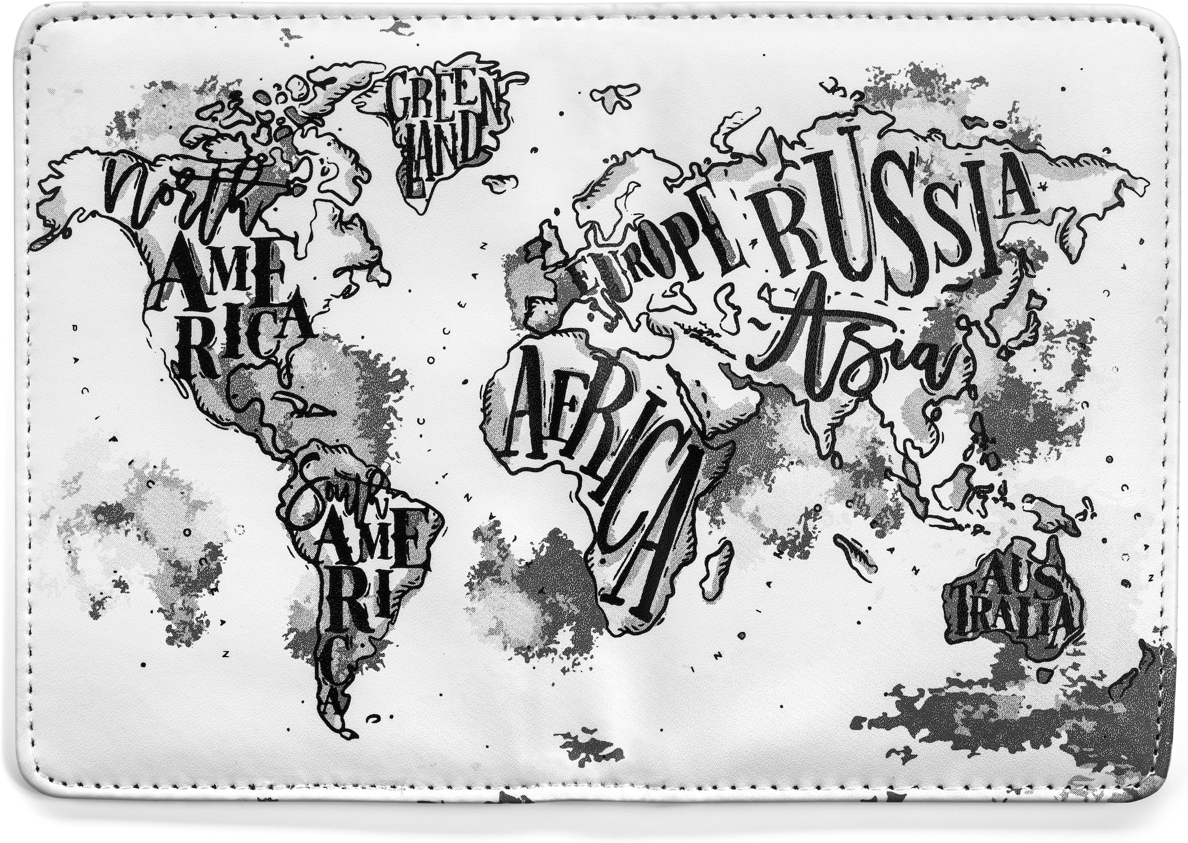 Passport Cover Fine Vegan Leather Vintage World Map by AddAPin