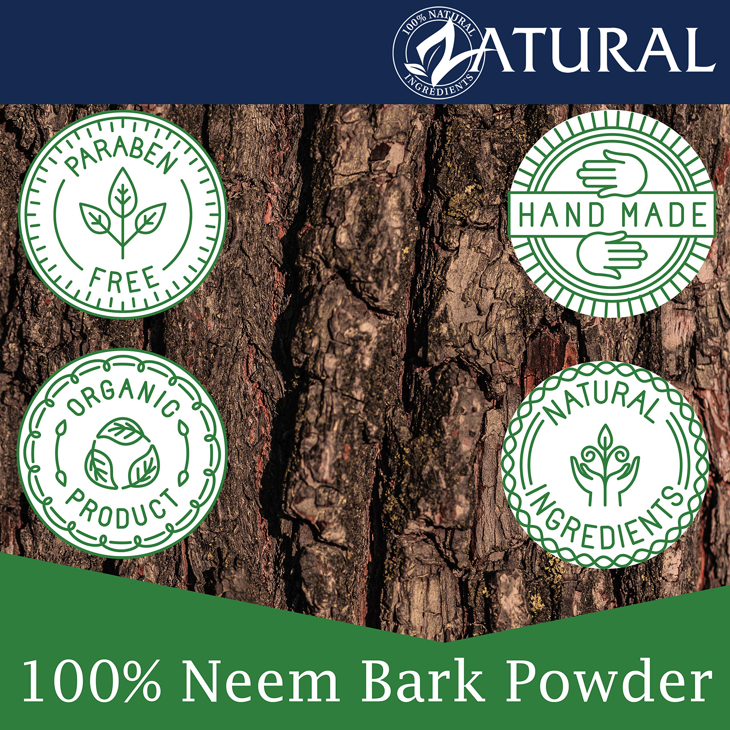 Neem Bark Powder 16ounceDental and Digestion SupportTooth PowderPure