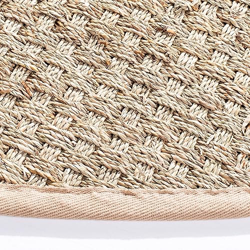 Miniatura 4 de Safavieh NF114A Natural Fiber Collection - Alfombra de fibras naturales de patrón trenzado, varios colores (5 x 8 pies), Sintético, beige,