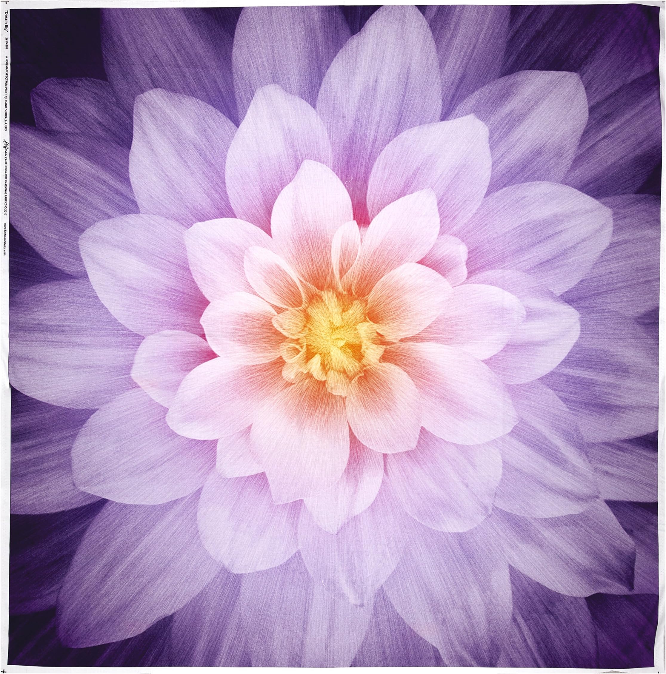 Hoffman Digital Spectrum Dream Big Flower Bloom Panel Opal