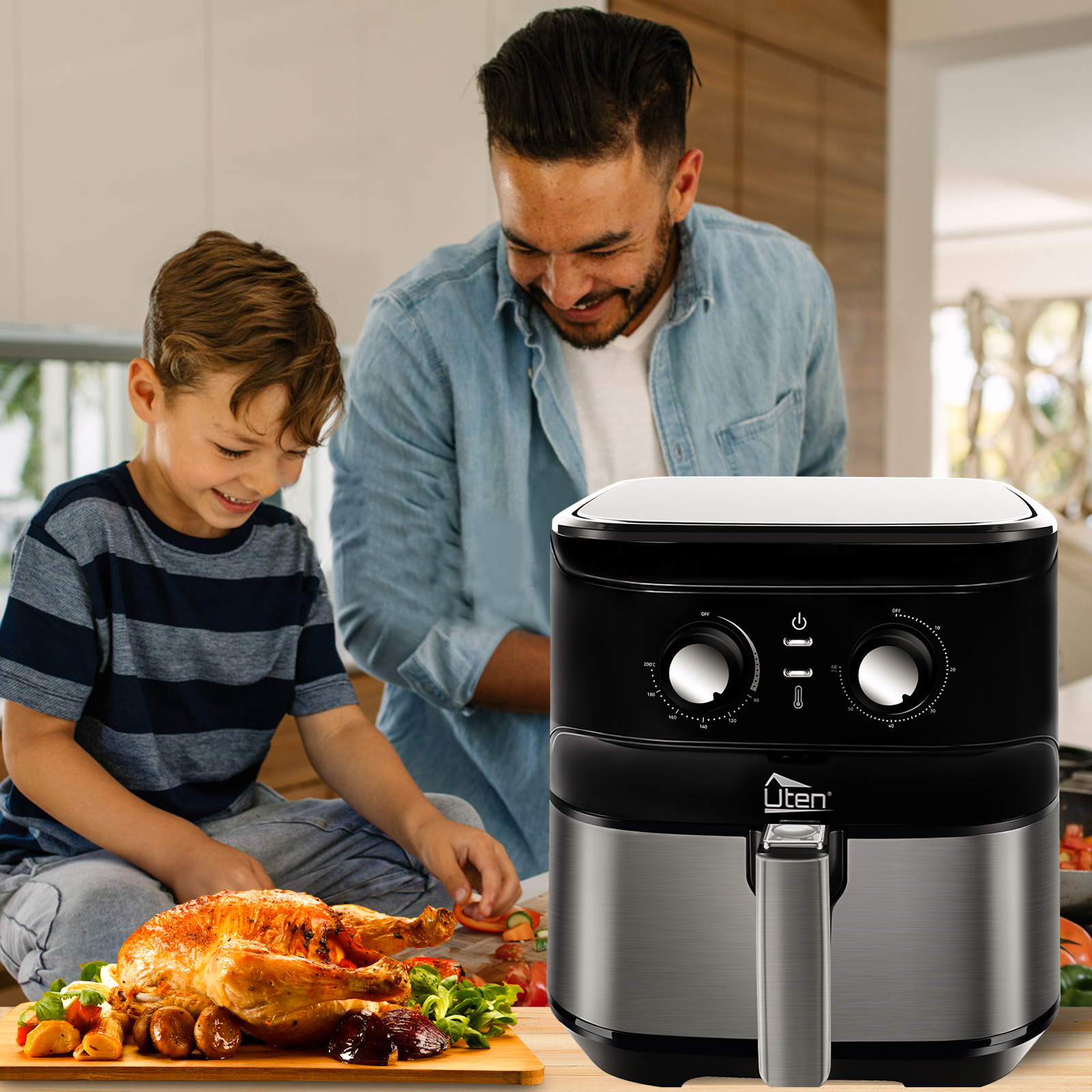 Amazon.com: Air Fryer 5.8Qt/5.5L - Uten Electric Airfryer