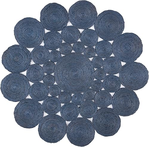 Miniatura 2 de SAFAVIEH Natural Fiber Round Collection NF363N - Alfombra redonda de yute de 6 pies, hecha a mano, estilo bohemio
