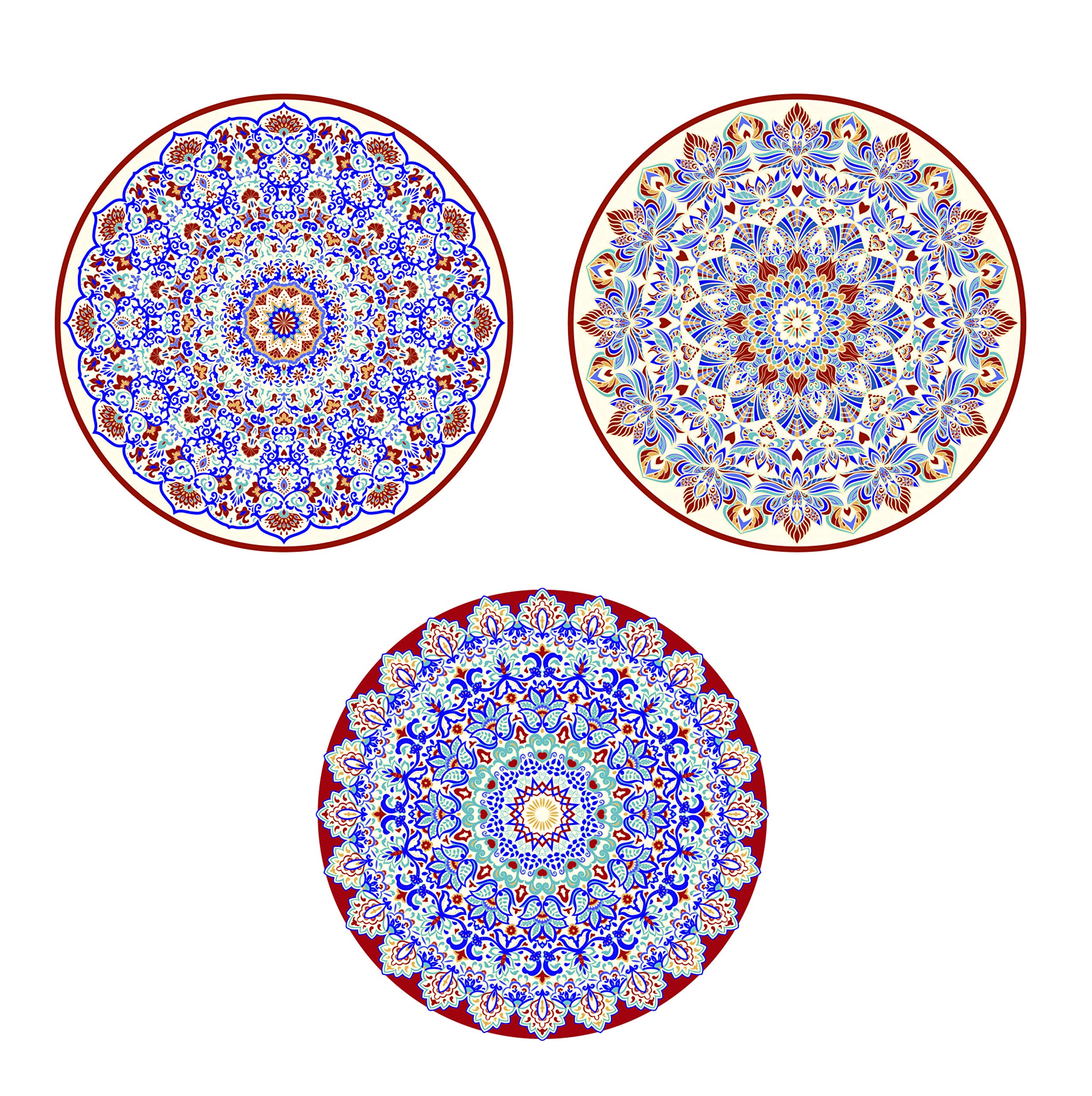 REAL ARTWall Hanging plate 10" - 3 Pcs Set | FINE BONE CHINA | Gift Packing