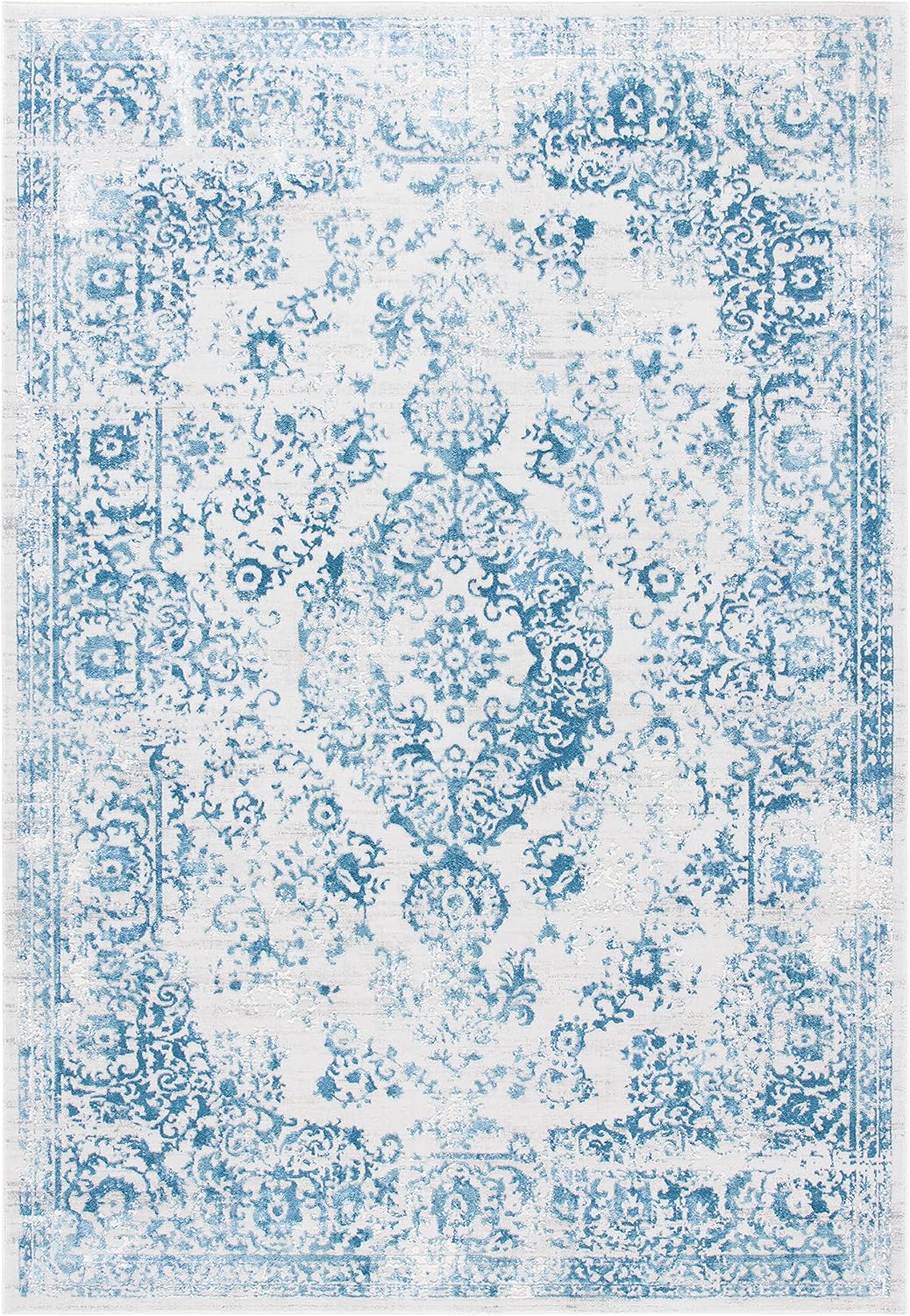SAFAVIEH Princeton Collection Runner Rug - 2' x 7', Grey & Beige, Vintage Distressed Design, Non-Shedding & Easy Care, Ideal for High Traffic Areas in Living Room, Bedroom (PRN713G)