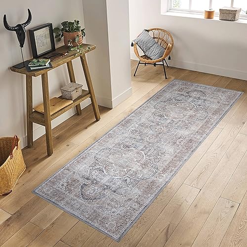 Miniatura 1 de Adiva Rugs Alfombra lavable a máquina con parte trasera antideslizante para sala de estar, dormitorio, cuarto de baño, cocina, impresión persa