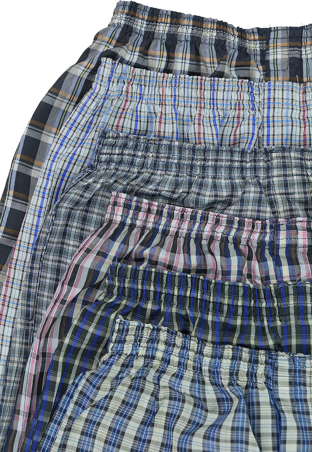 ToBeInStyle Men's Pack of 3 or 6 Button Fly Loose Fit Tartan Plaid Boxer Shorts - Image 7