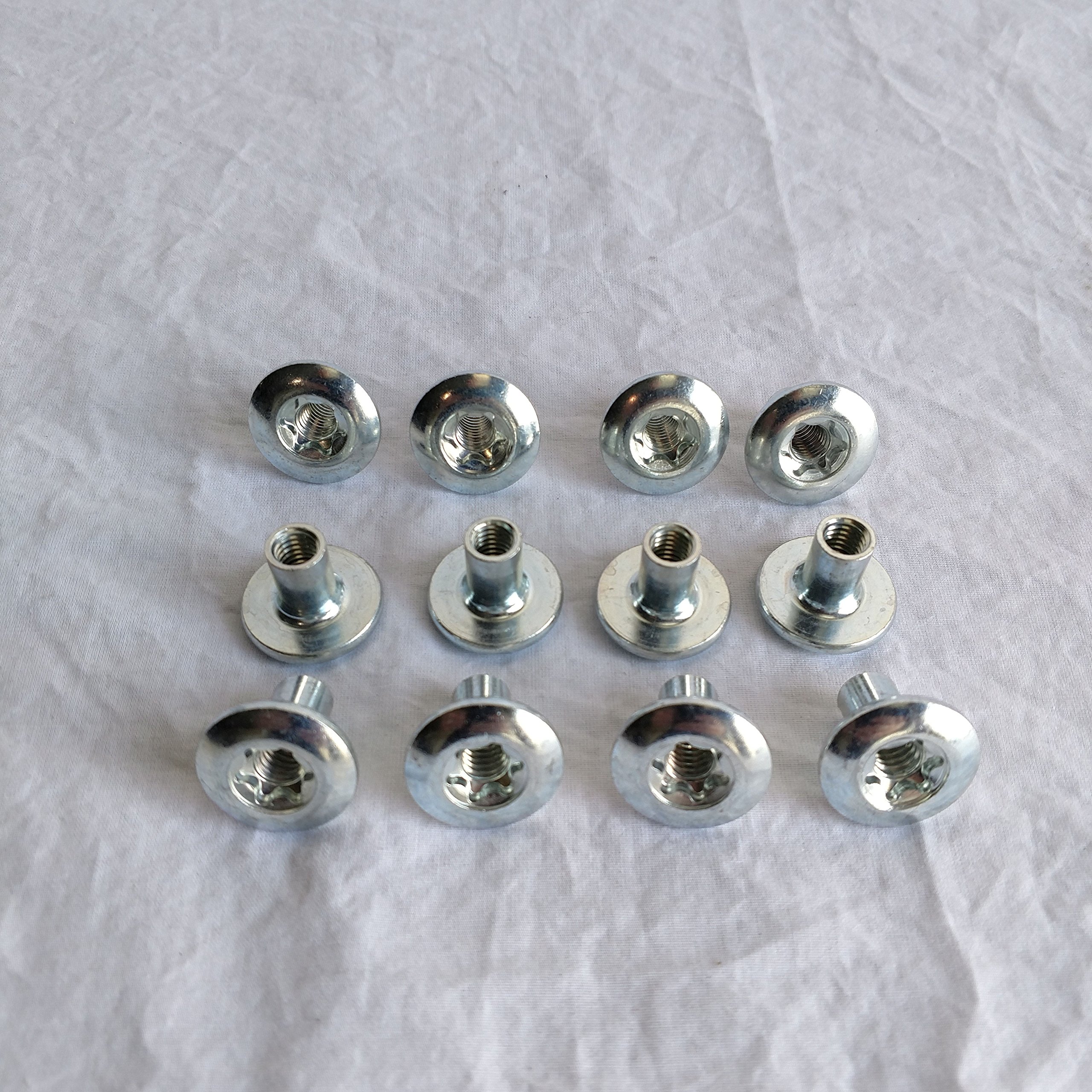 Trailer Latch 12 Pcs 5/16"-18 Truss Barrel Nut Dome Head Large Cargo Trailer Full Pass Thru