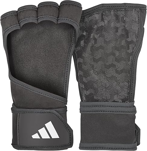 adidas Guantes de entrenamiento y levantamiento de pesas, guantes de entrenamiento sin dedos