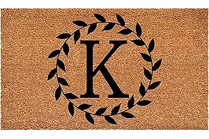 Calloway Mills Letter K Laurel Wreath Doormat, 30 x 48 inch