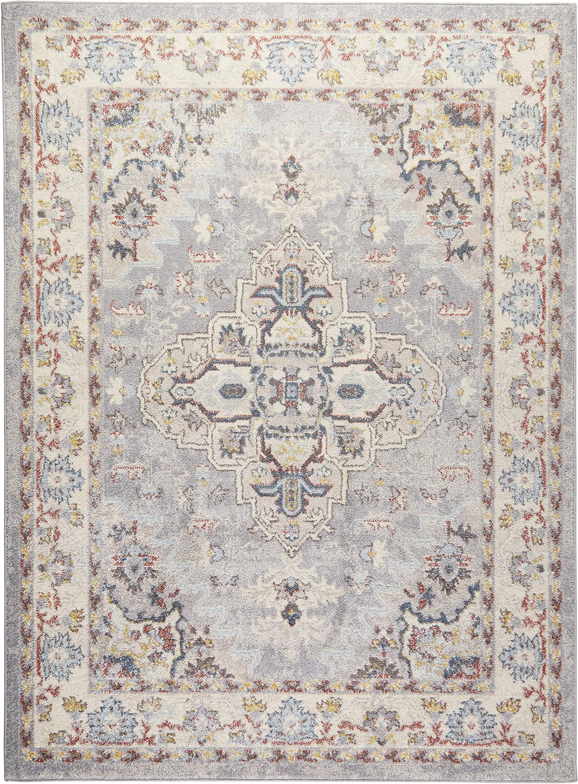 Home Dynamix Venice Loreta Area Rug, Grey/Ivory, 7'10"x10'2"