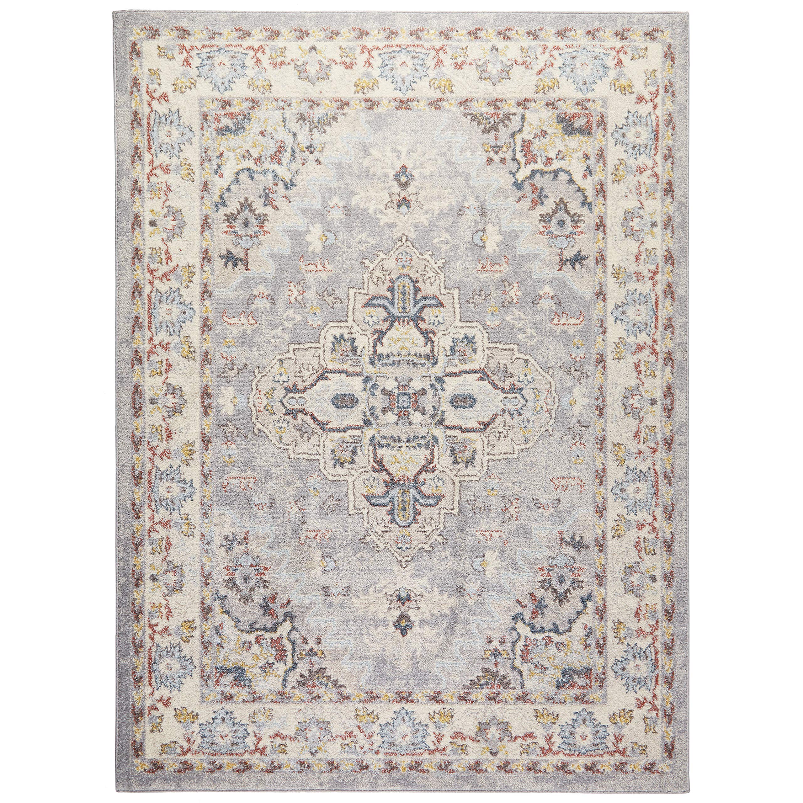 Home Dynamix Venice Loreta Area Rug, Grey/Ivory, 7'10"x10'2"