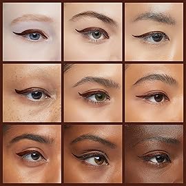 Almay Liquid Eyeliner, Waterproof, Fade-Proof Eye Makeup, Easy-to-Apply Liner Brush, 224 Brown Topaz, 0.08 Oz