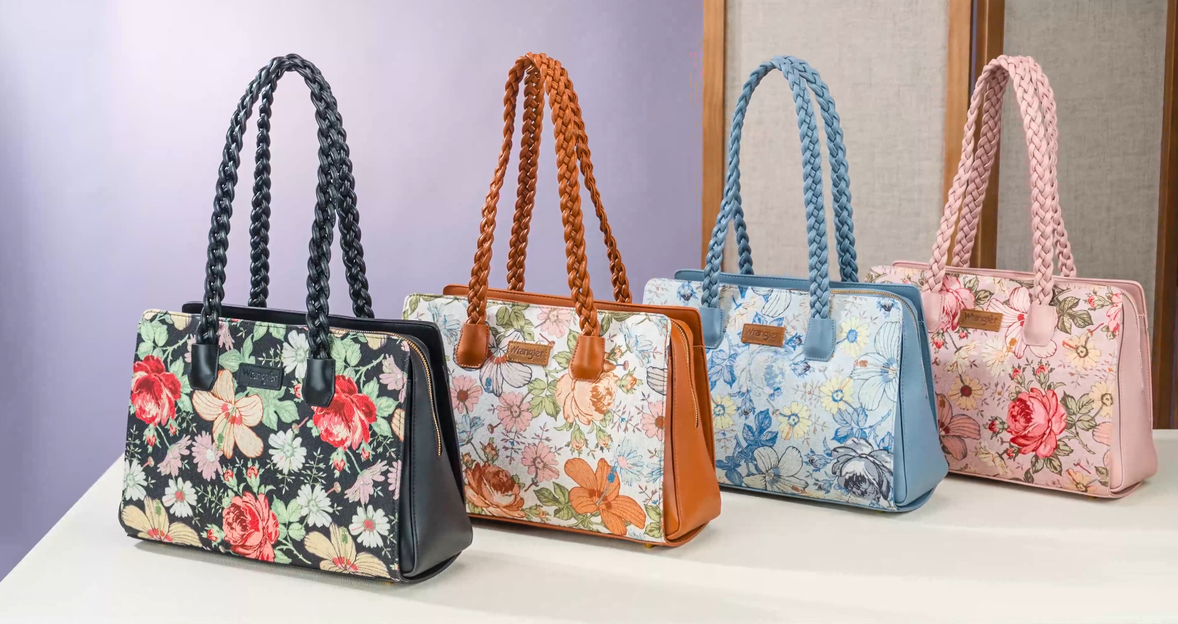 Amazon.com: Montana West Wrangler Floral Print Braided Satchel Bag