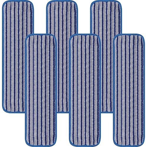 Paquete de 6 almohadillas de limpieza de microfibra almohadillas húmedas reutilizables y lavables de limpieza de suelos para madera laminada de