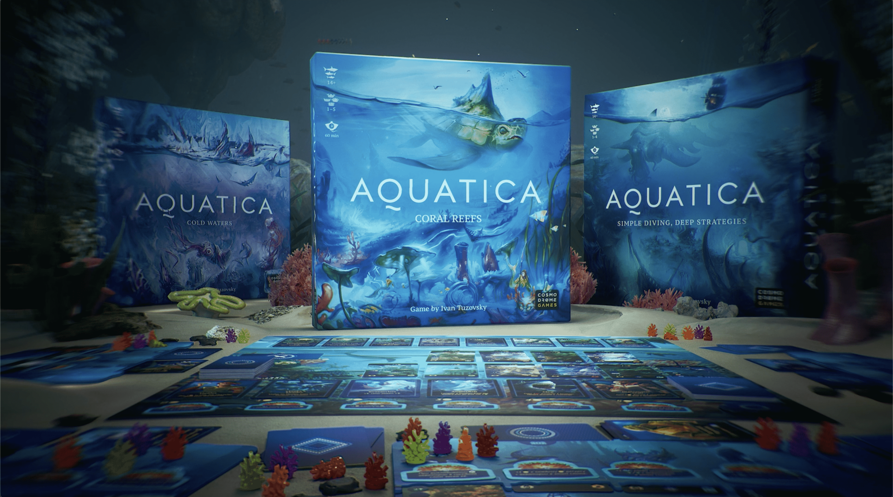 aquatica card sleeves 51x89mm -160 pack, Thin (SWN-013)  SwanPanasia Sleeves but also brings new type of locations Aquatica Cold Waters Expansion