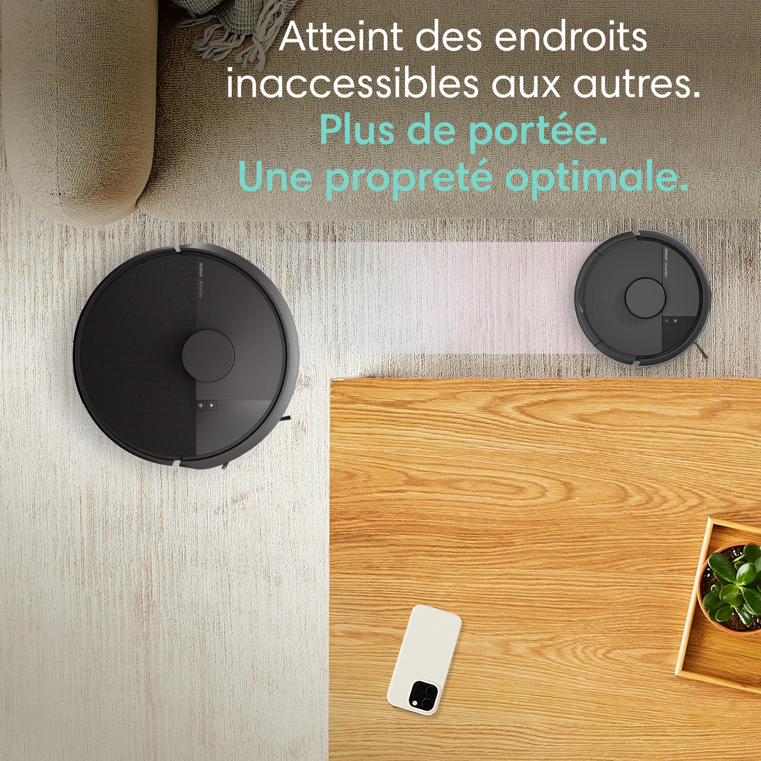 Roomba Mini Robot aspirateur et Laveur + Base AutoEmpty, Noir
