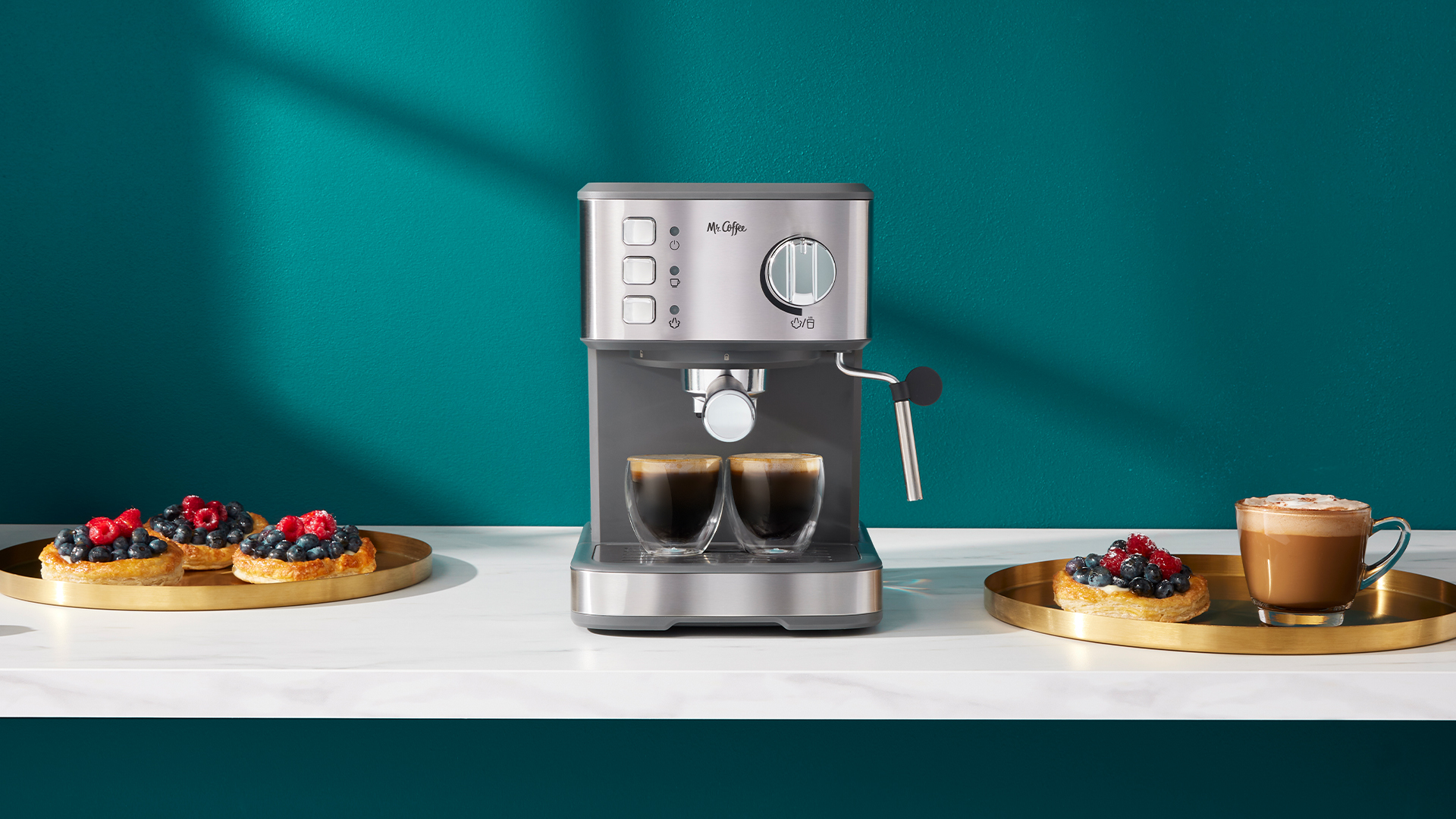 Amazon.com: Mr. Coffee Compact Espresso Maker, Espresso Machine