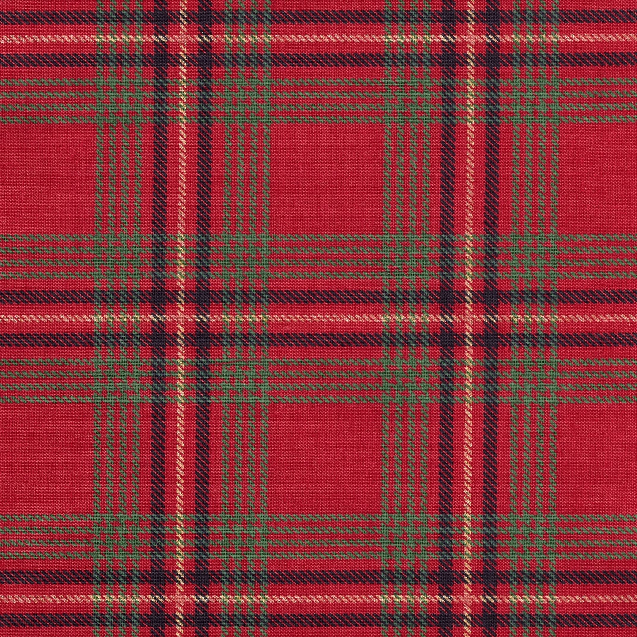 MY DRAP Manteles individuales de 48 x 32 cm (6 por rollo, algodón rojo tartán Navidad) [Vinilo]