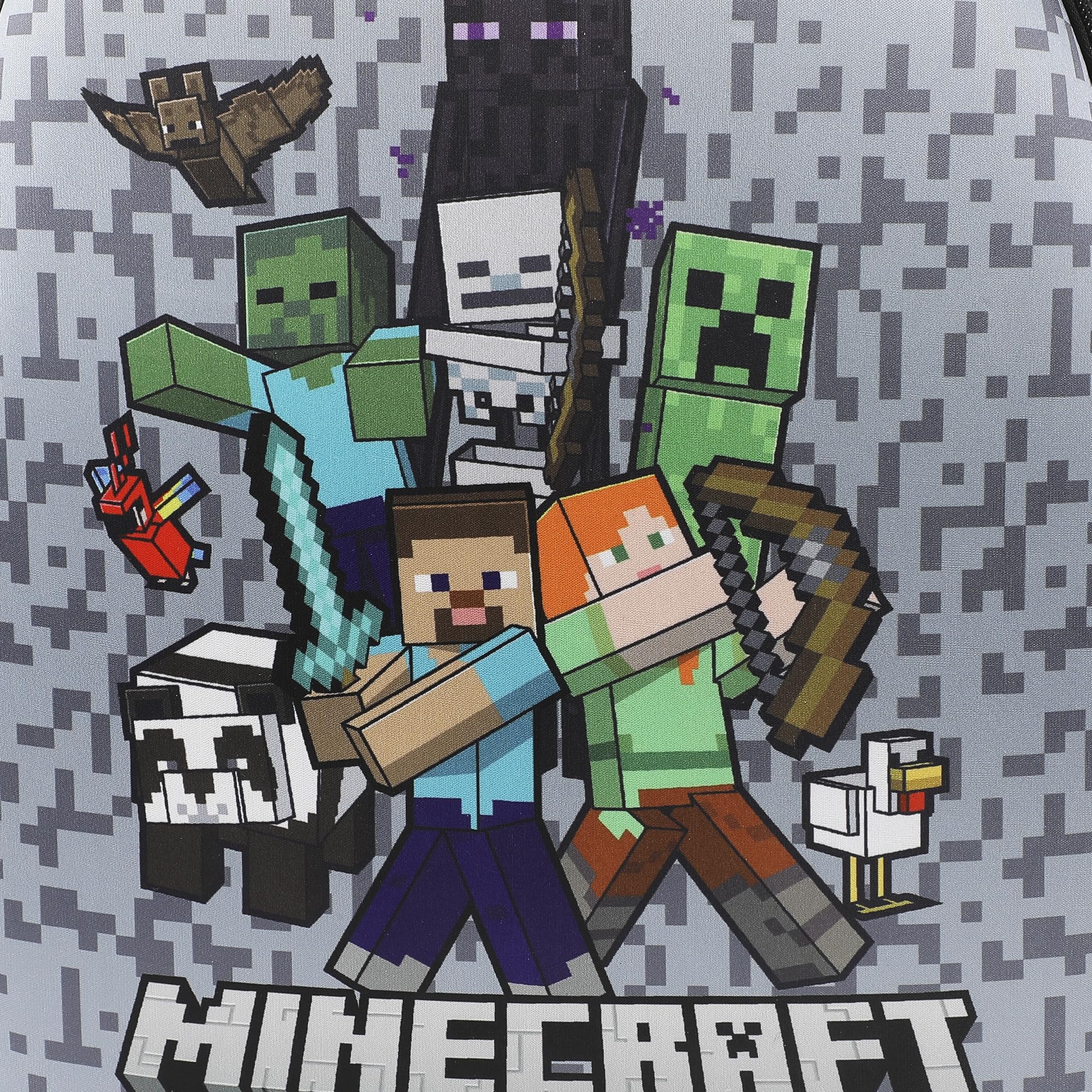 Bioworld Minecraft Kids' 2-in-1 Suitcase (18") and Scooter Luggage