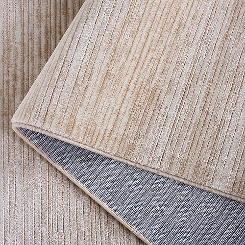 Miniatura 7 de SAFAVIEH Vision Collection VSN606F- Tapete de 3 pies x 5 pies, crema, moderno, ombré, no desprende pelo, fácil cuidado, para zonas de alto tráfico,