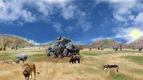 Últimas réguas brancas do rinoceronte da selva sobrevivência rampage jogo 3d: vida na selva do sobre