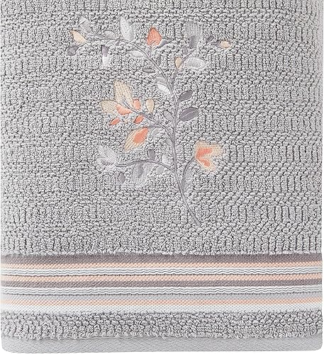 Miniatura 2 de SKL Home by Saturday Knight Ltd. - Toalla de baño con hojas de invernadero, color gris, pequeña