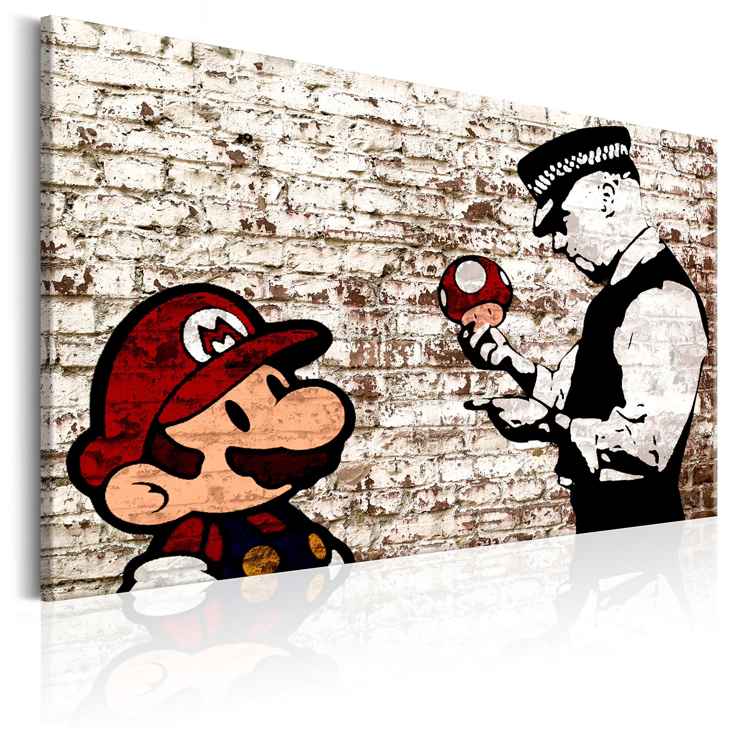 artgeist Acoustic Canvas Wall Art Print Banksy 35x24 in - 1pcs Picture with Acoustic Foam Sound Print Artwork Room Acoustics Soundproofing i-C-0102-b-a