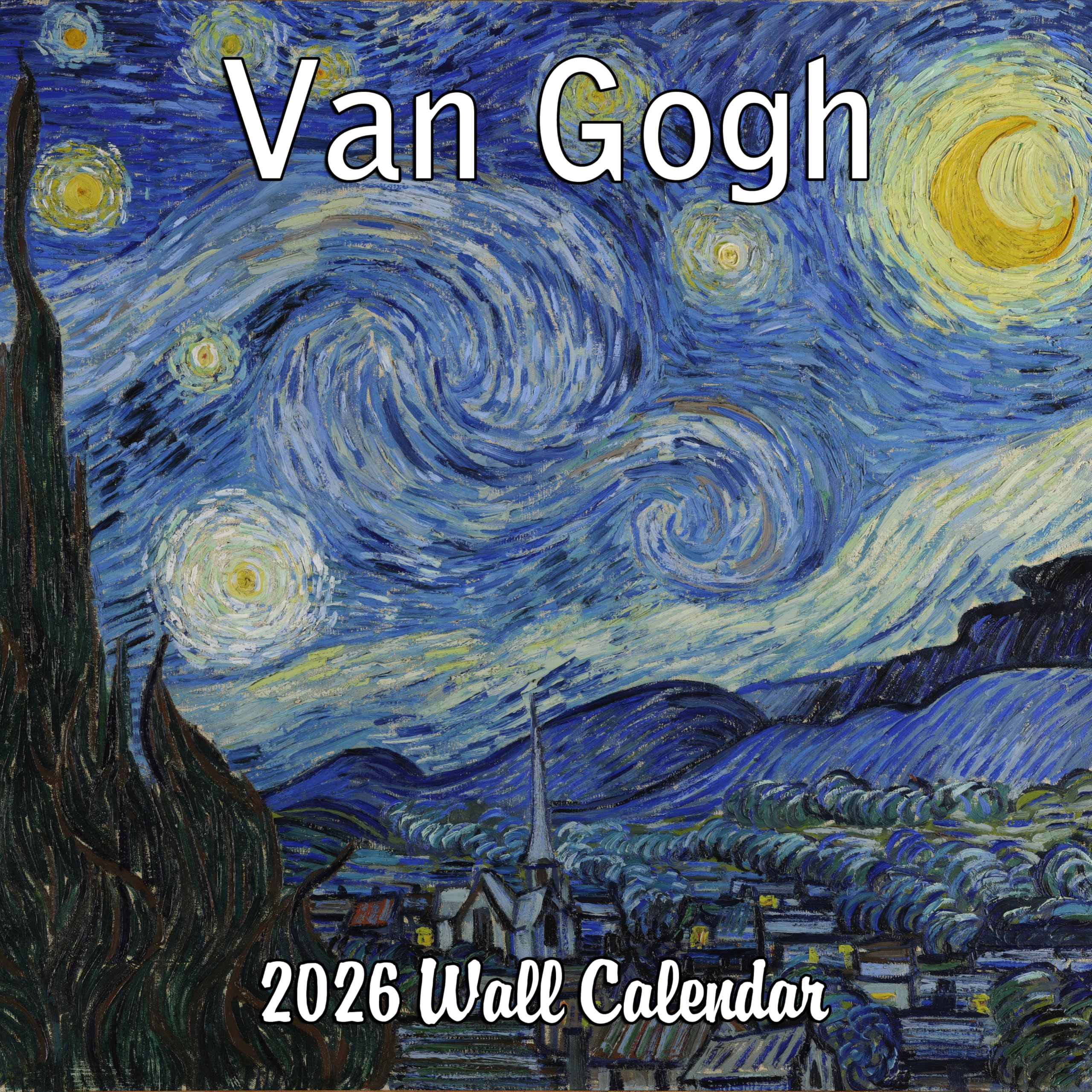 2026 Vincent Van Gogh Artwork Monthly Wall Calendar | Iconic VanGogh Paintings Calendar 2025-2026