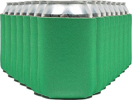 Fundas enfriadoras de latas de cerveza en blanco (paquete de 30) Enfriadores de latas de cerveza con aislamiento suave Koolies lisas a granel para