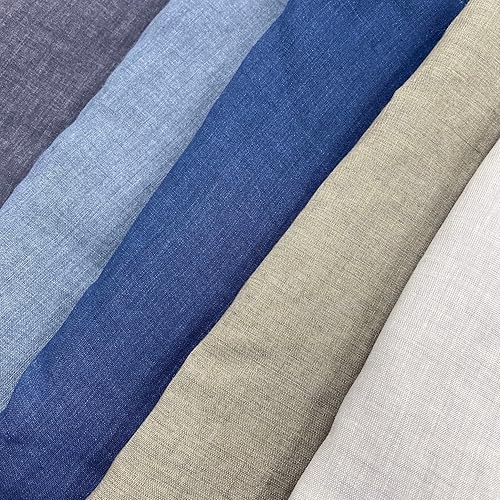 Miniatura 2 de Tela de lino beige suave al tacto, peso medio y transpirable, perfecta y elegante para decoración del hogar, tapicería y proyectos de bricolaje